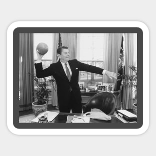 Reagan Oval Office Football Sticker